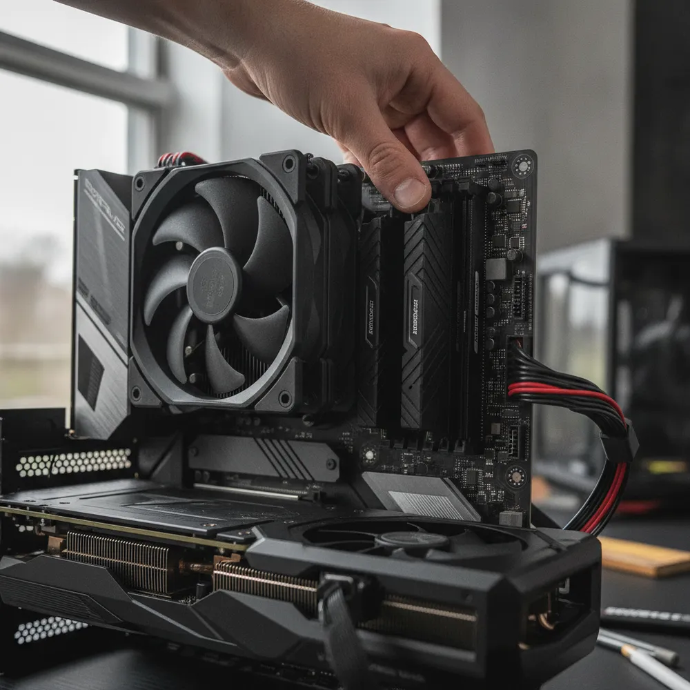 Installation d'un kit mémoire DDR5 dans un PC gaming
