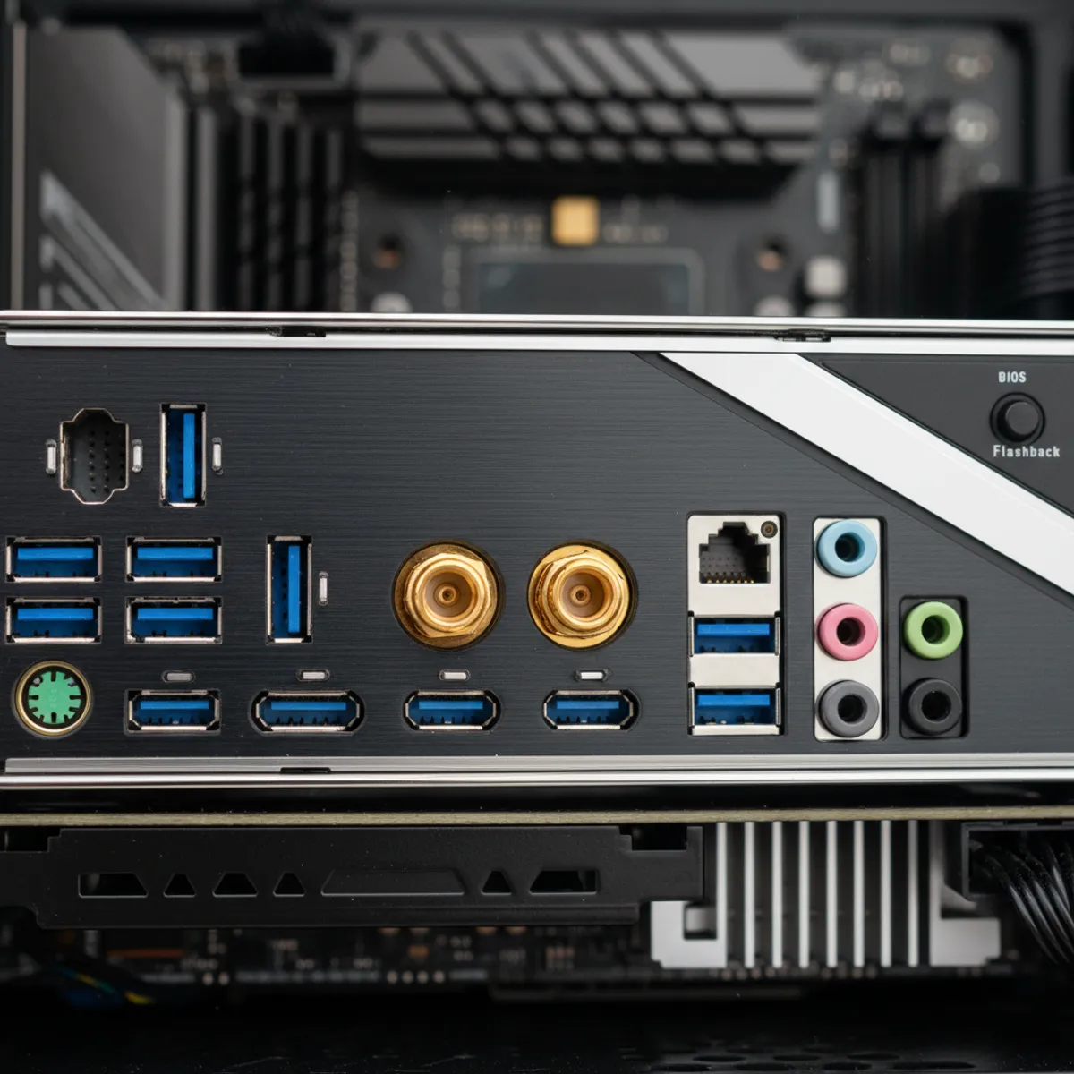 Gros plan VRM 18+2 phases ASUS ROG Crosshair X870E Hero dissipateur thermique mesures infrarouge