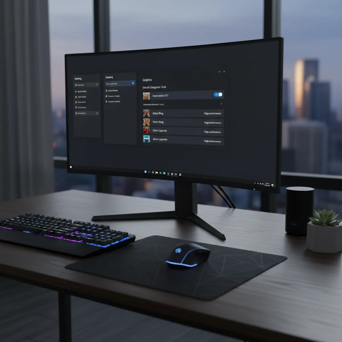 Écran PC gaming Windows 11 paramètres optimisation performances jeu avec moniteur 240Hz